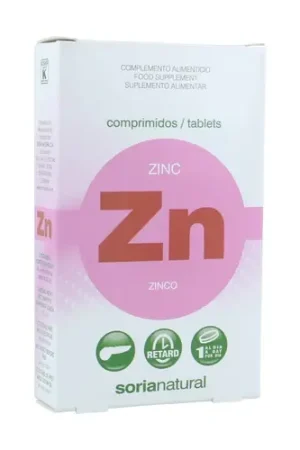 Zinc sustained release 48 tablets of 200mg Soria Natural Order Now