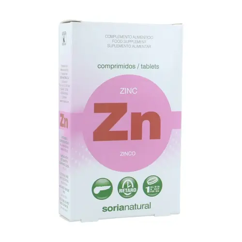 Zinc sustained release 48 tablets of 200mg Soria Natural Order Now