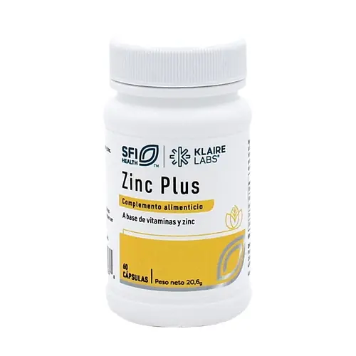 Brand New Zinc Plus 60 capsules SFI Health/Klaire Labs