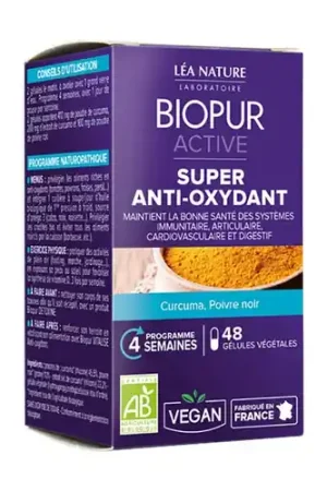 Active Super antioxidant 48 vegetable capsules Biopur Authentic