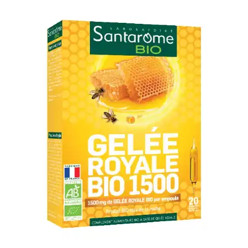 1500 Organic Royal Jelly 20 ampoules Santarome Final Sale