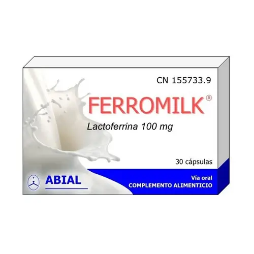 Premium Ferromilk Lactoferrin 30 capsules of 100mg Abial