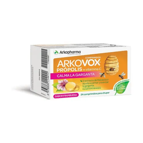 Best Price Arkovox Propolis and Vitamin C (Raspberry Flavor) 24 tablets Arkopharma