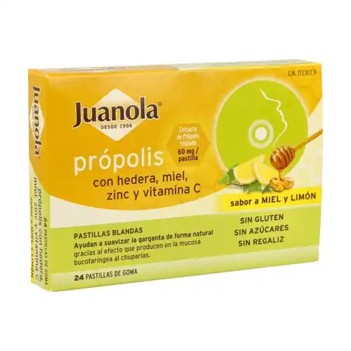 Propolis with Hededra, Honey, Zinc and Vit C 24 pellets Juanola Same Day Shipping