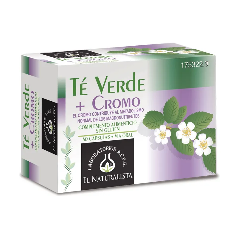 Green tea with chrome 60 capsules El Naturalista Top Pick