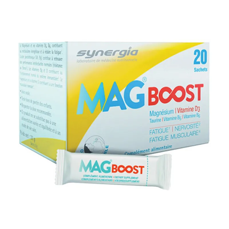 Mag Boost magnesium 20 packets Synergia (FR) Weekend Sale