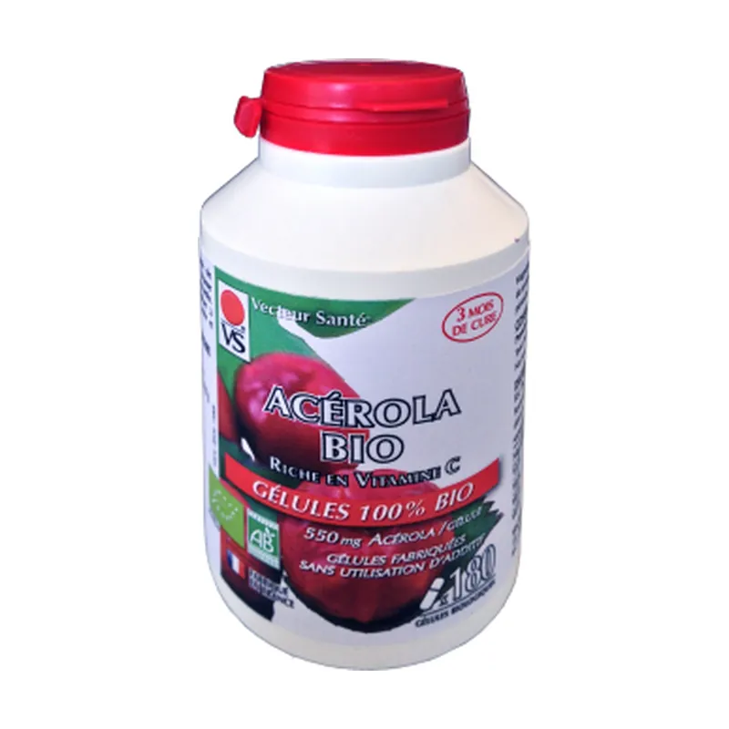 Acerola bio 180 capsules Vecteur Sante Reduced Price