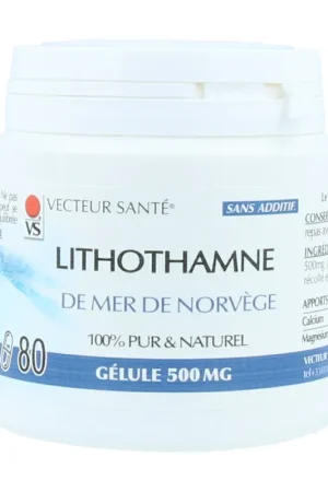 Mega Sale Lithothamne de mer de norvège 500mg 80 capsules Vecteur Sante