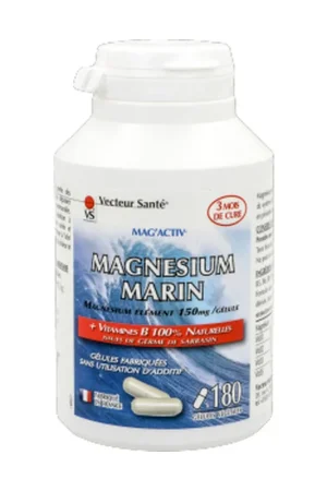Marine magnesium 180 vegetable capsules Vecteur Sante Time-Limited