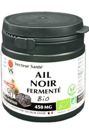 Bio Fermented Black Garlic 90 vegetable capsules of 450mg Vecteur Sante In Demand