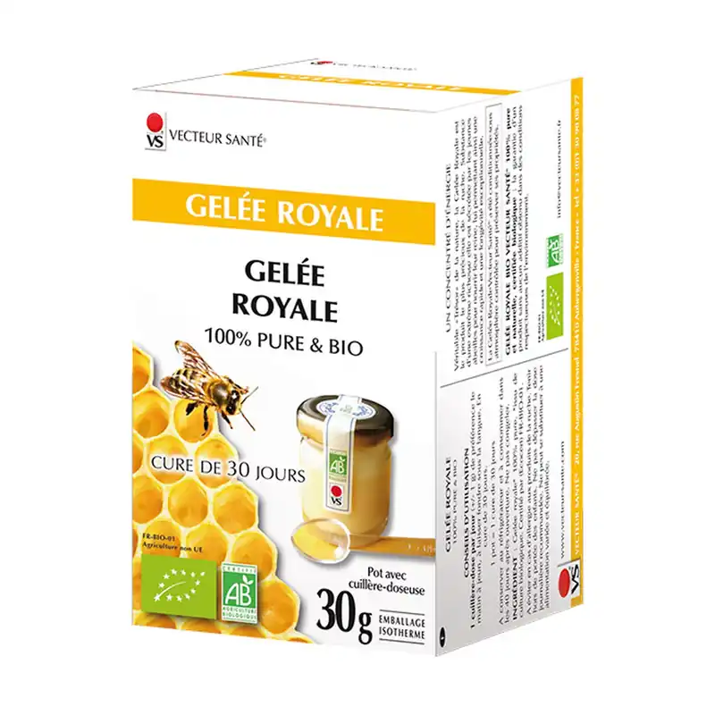 Discount 100% pure organic royal jelly 30 g Vecteur Sante