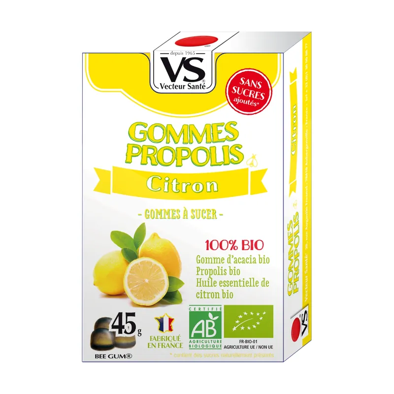 One Day Deal Propolis and lemon gums without sugar 45 g Vecteur Sante