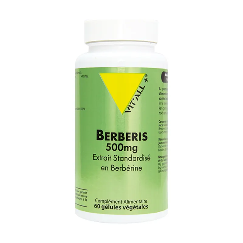 BERBERIS 500mg Extrait Standardized in Berberine 60 capsules Vitall + Grab Now