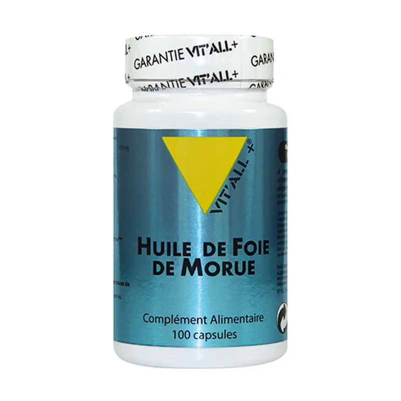 HUILE DE FOIE DE MORUE 100 capsules Vitall + Express Delivery