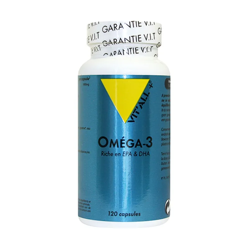 OMEGA 3 (Huile de poisson) 1000mg 120 capsules Vitall + Express Delivery