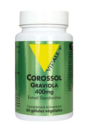 Soursop graviola 400 mg standardized extract 60 capsules of 400mg Vitall + Trusted Brand