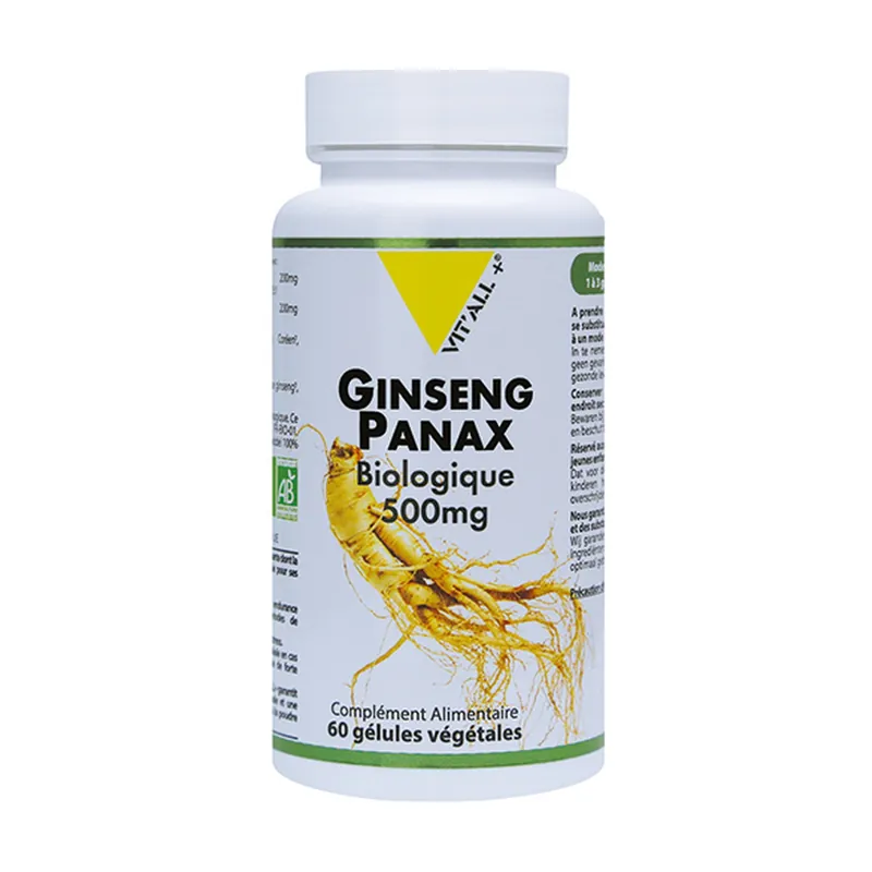 Seasonal Sale Ginseng Panax Organic 60 capsules Vitall +