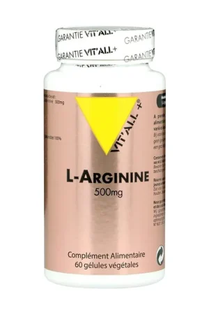L-Arginine 500 mg 60 vegetable capsules of 500mg Vitall + Time-Limited