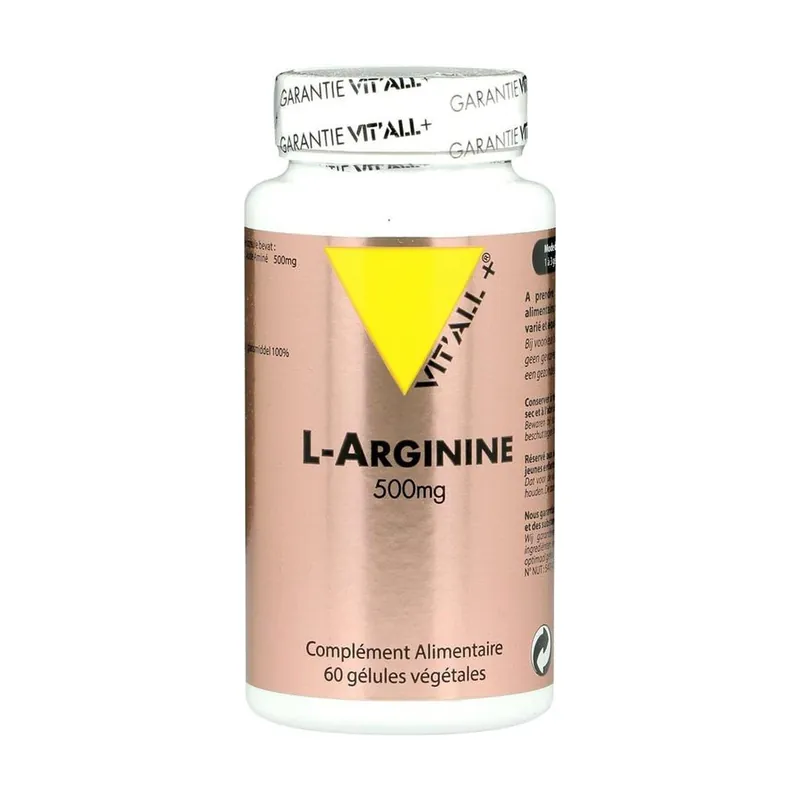 L-Arginine 500 mg 60 vegetable capsules of 500mg Vitall + Time-Limited