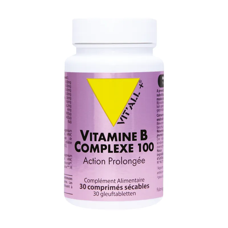 Buy Today Vitamins B Complex 100 30 tablets of 100mg Vitall +