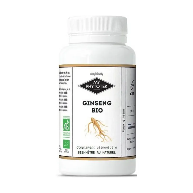 Organic ginseng 60 capsules My Cosmetik Must Have