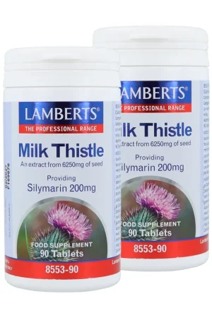 Bargain Pack 2x Milk thistle 90 capsules Lamberts
