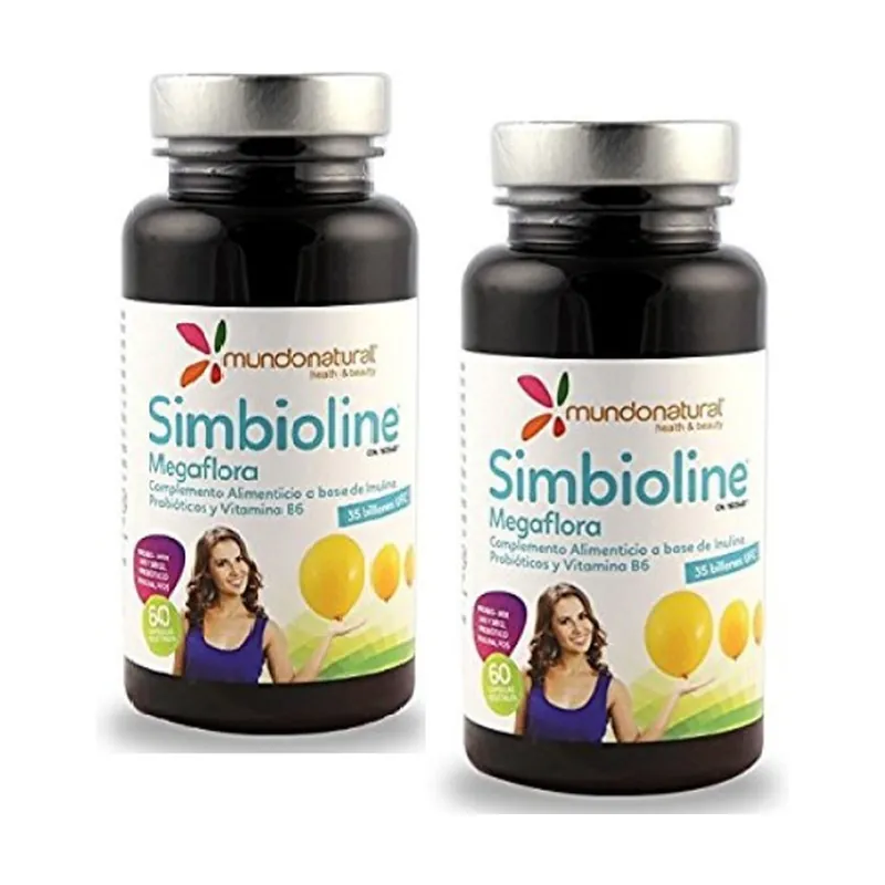 Pack 2x Simbioline Megaflora 60 capsules Mundonatural Top Pick