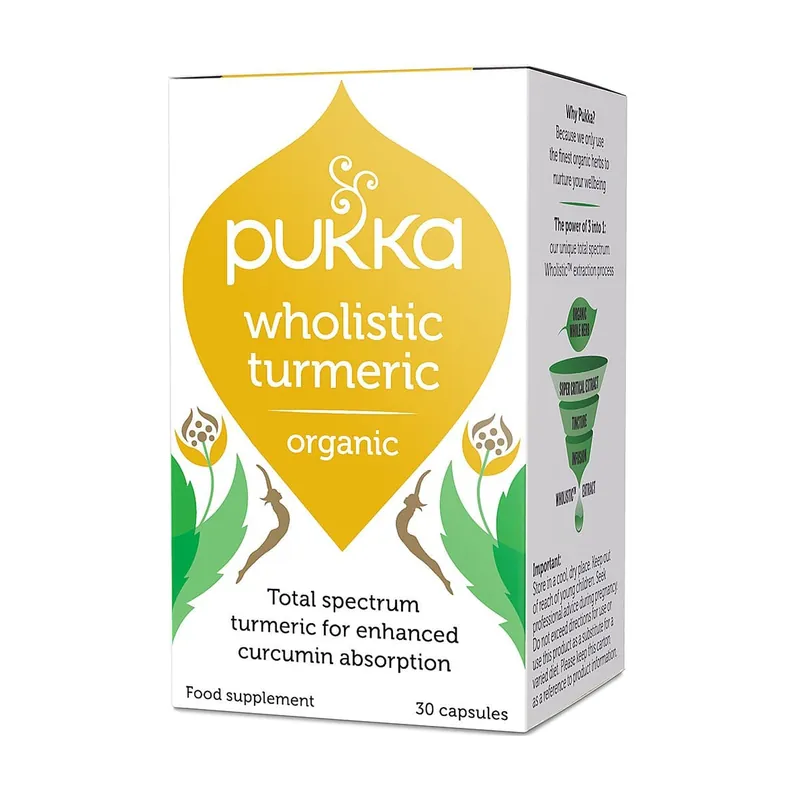 Wholistic turmeric 30 capsules of 756mg Pukka Best Seller