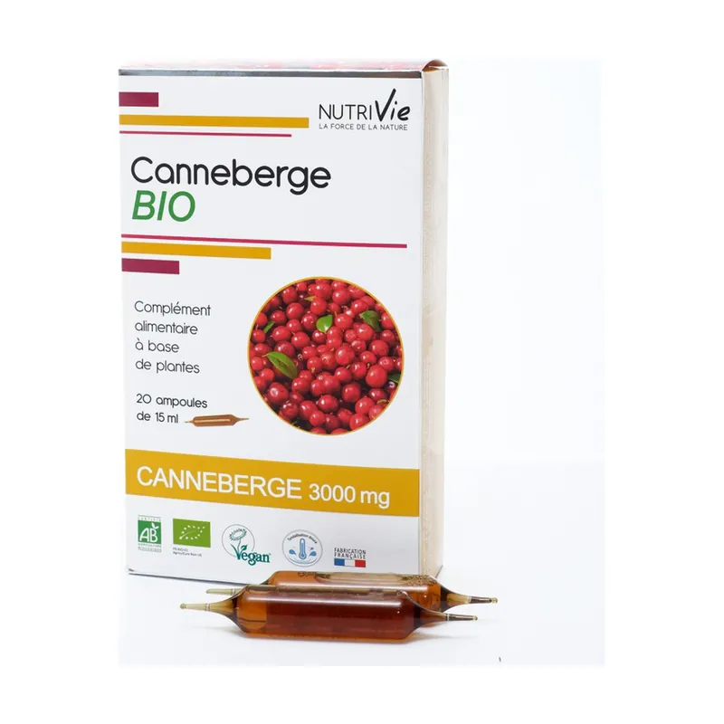 Bulbs - ORGANIC Cranberry 20 units of 15ml Nutrivie Fast Shipping