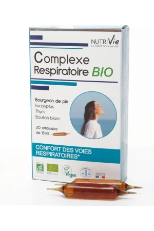 Ampoules - Organic Respiratory Complex 20 units of 15ml Nutrivie New Arrival
