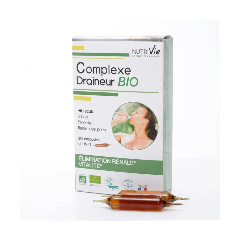 Ampoules - Organic Drainer Complex 20 units of 15ml Nutrivie Buy Today