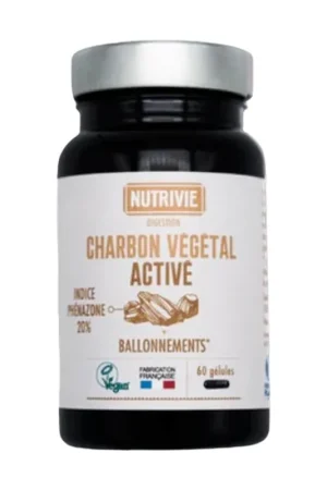 Activated Vegetable Charcoal 60 capsules Nutrivie Best Price
