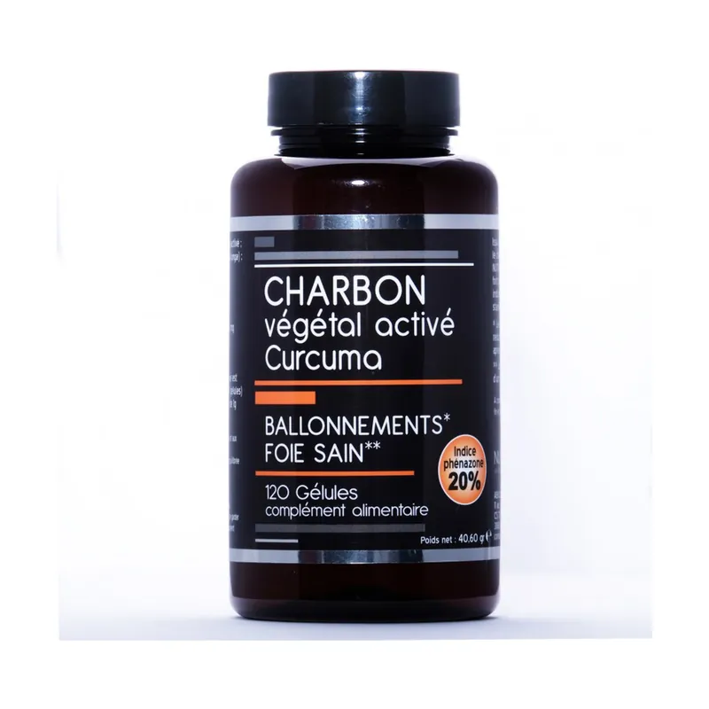 Special Discount Activated Vegetable Charcoal + Turmeric 120 capsules Nutrivie