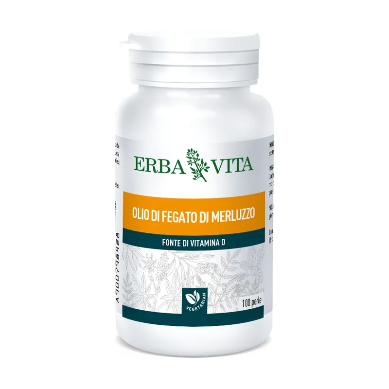 Professional Grade Cod Liver Oil 100 softgels Erba Vita