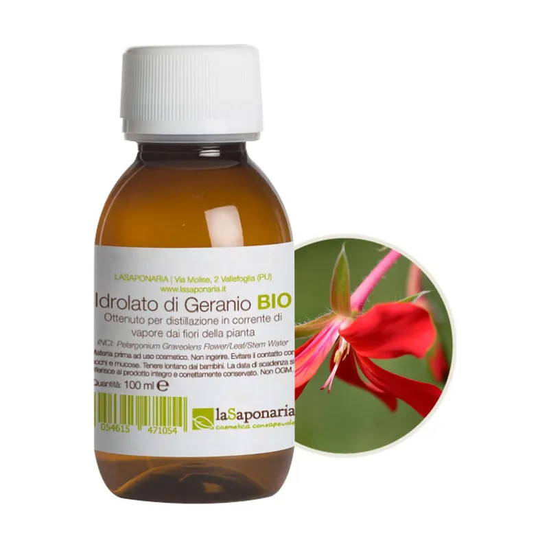 Sale Organic geranium hydrolate 100 ml La Saponaria