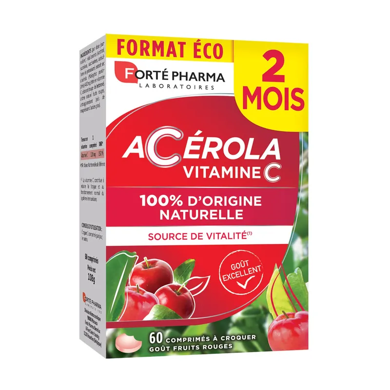 Acerola 60 tablets Forté Pharma Time-Limited