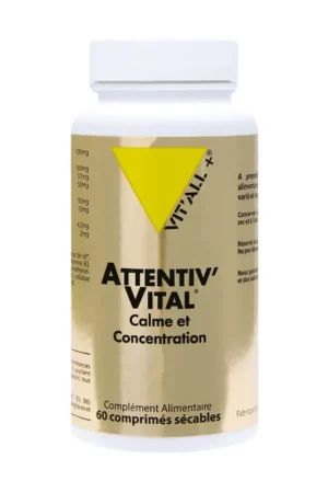 Today Only Attentiv‘Vital Calme et Concentration 60 tablets Vitall +