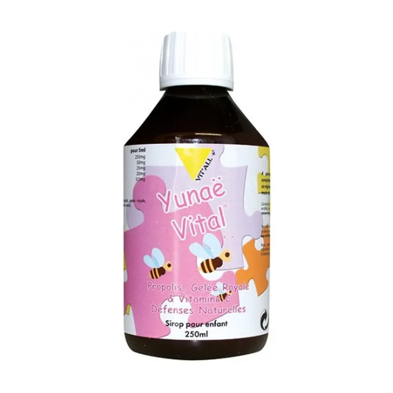 Yunaë Vital Organic Syrup - Propolis & Royal Jelly & Acerola) 250 ml Vitall + Cheap