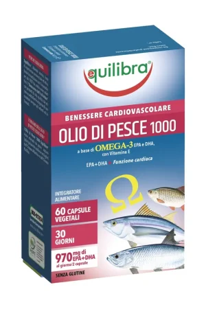 1000 fish oil 60 softgels Equilibra Express Delivery