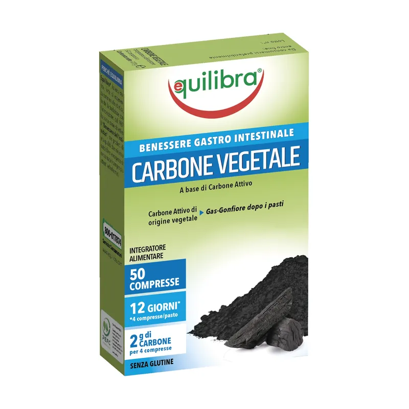 Activated Vegetable Carbon Equilibra 50 tablets Express Delivery