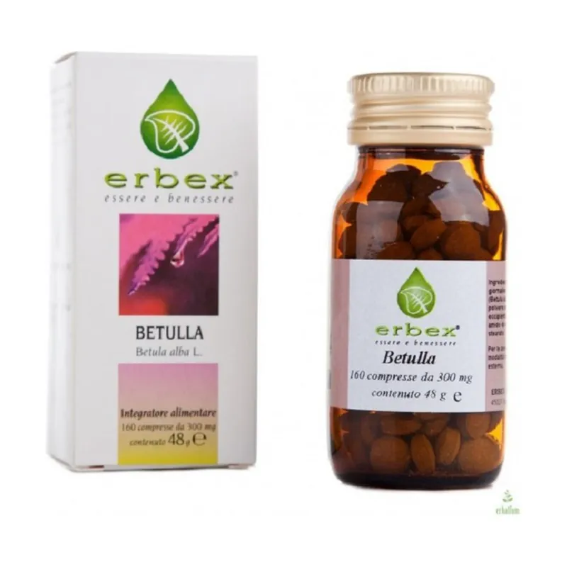 Reduced Price Birch 100 capsules of 300mg Erbex