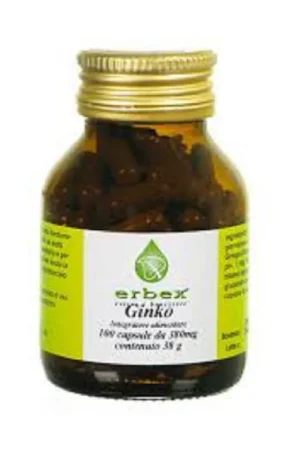 Ginkgo Biloba 100 capsules of 380mg Erbex High Quality