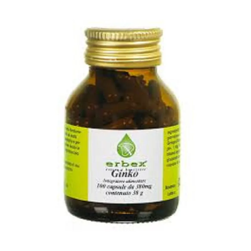 Ginkgo Biloba 100 capsules of 380mg Erbex High Quality