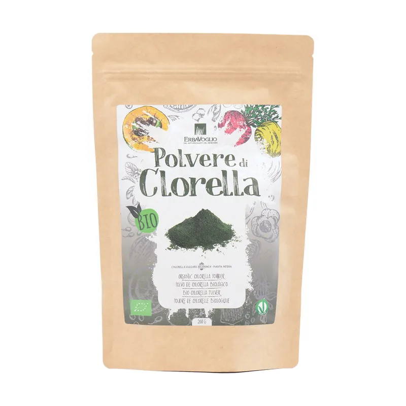 "Bio" Chlorella Powder 200 g of powder Erbavoglio Direct From Factory