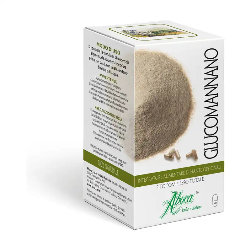 Authentic glucomannan 50 capsules of 550mg Aboca
