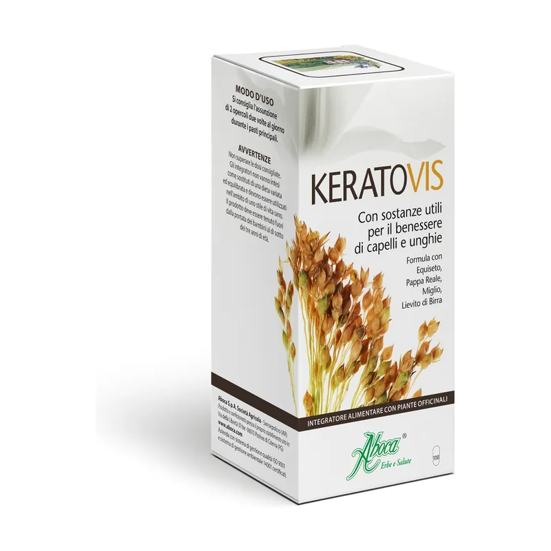 Authentic Keratovis 100 capsules of 500mg Aboca