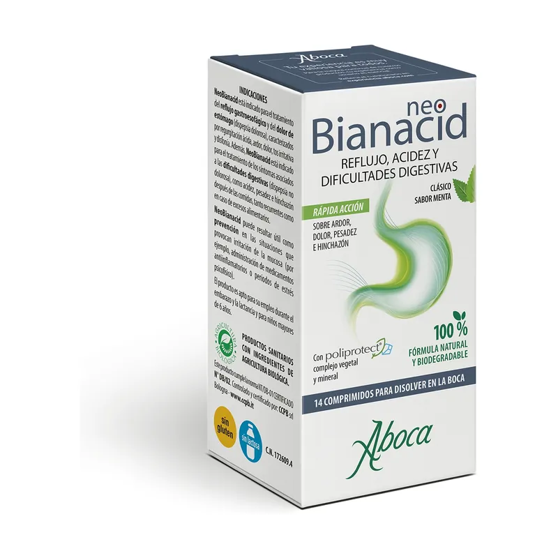 Best Seller Neobianacid (heartburn, reflux and digestive difficulties) 14 tablets of 1.55g Aboca