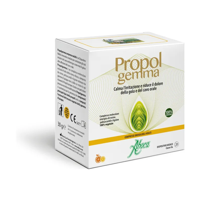 Adult Propolgemma 20 tablets of 1.5g Aboca Trusted Brand