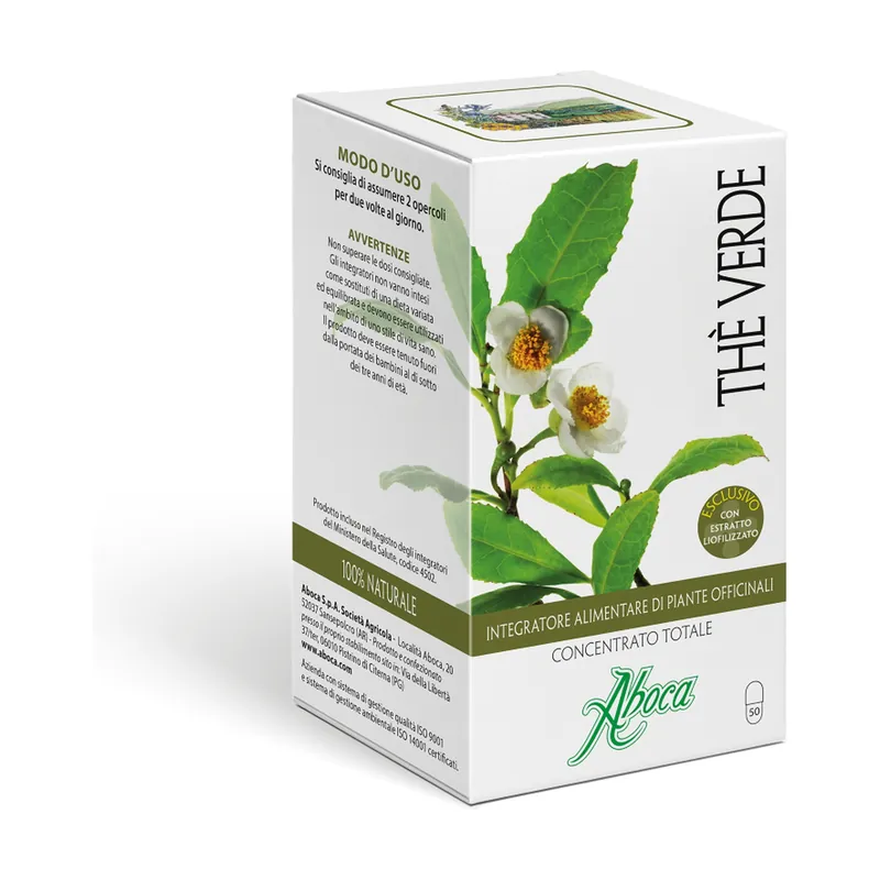 Seasonal Sale Green tea 50 capsules of 500mg Aboca
