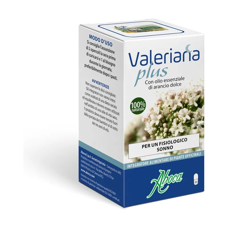 Buy Today Valerian Plus 30 capsules of 500mg Aboca